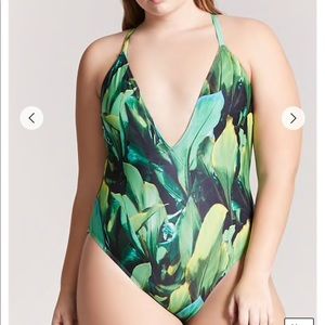 Forever21 Tropical One Piece Swimsuit